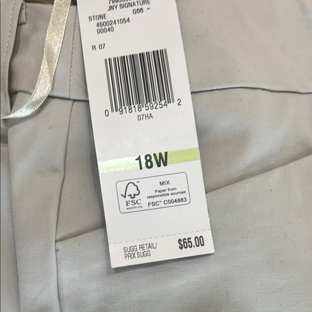 NWT-Jones New York New with tags Women’s Straight Leg Pants Polished Look. - Picture 3 of 3